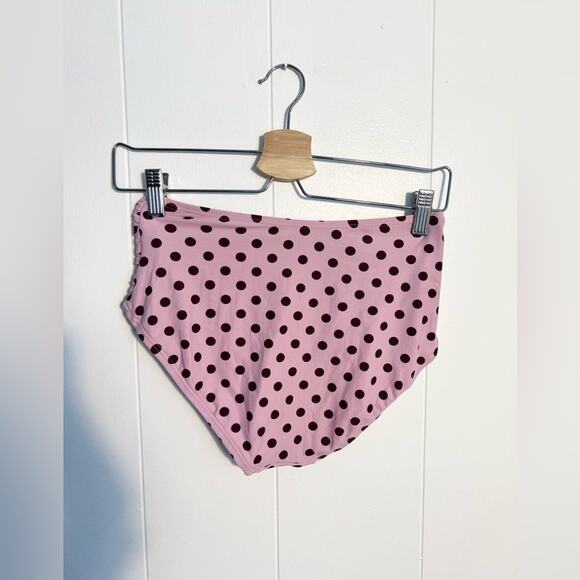 Kate Spade bikini SET lia pink polka dot high waist retro - Picture 4 of 8